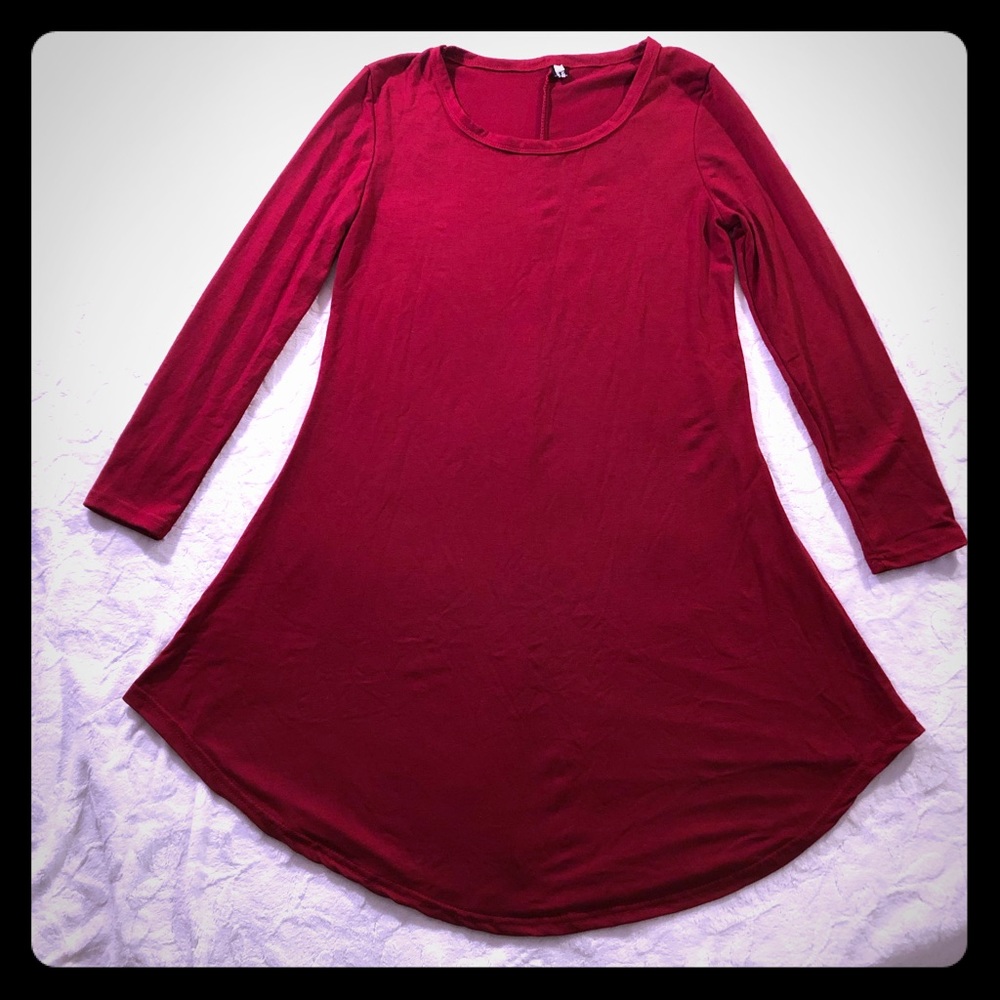 Long sleeve Red Dress